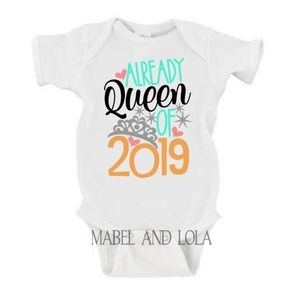 Infant Girls 2019 Onesie Baby Shower Gift Photos